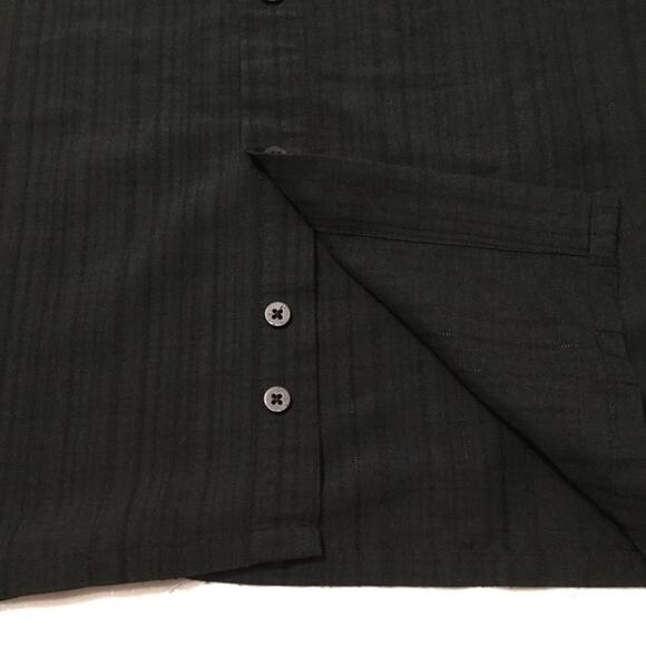 Moda Campia Men's Black Button Down Short Sleeve Shirt Size XXL - Picture 5 of 9